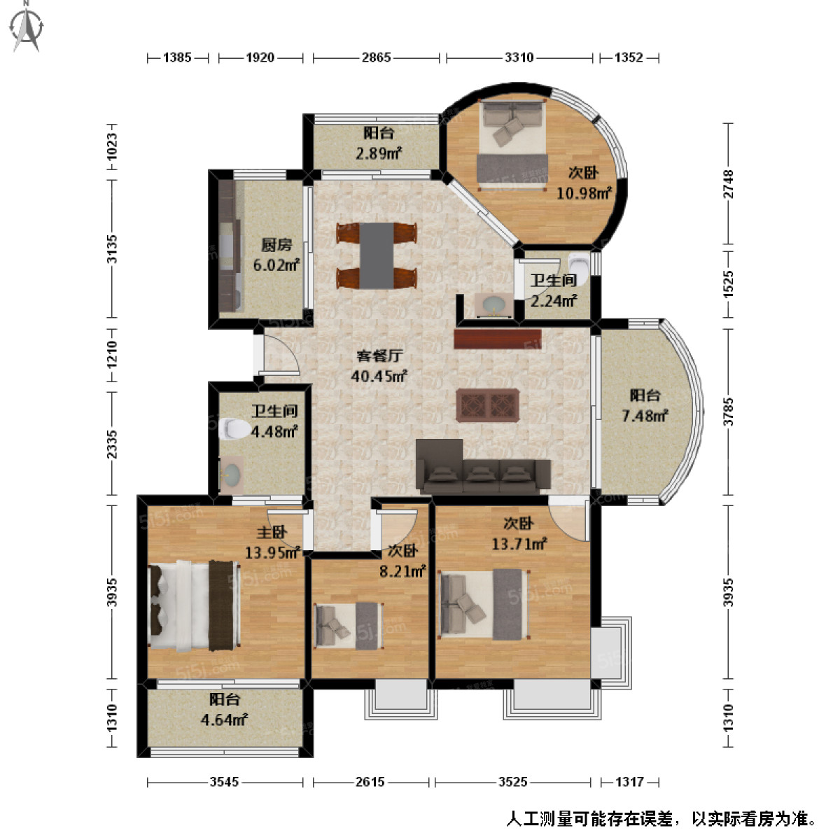 天阳棕榈湾4室2厅户型图