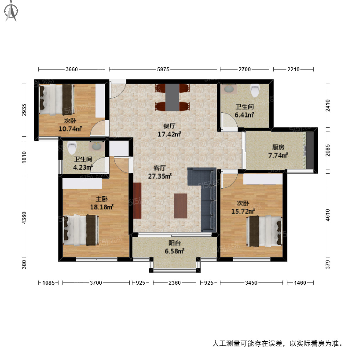 世纪新城3室2厅户型图