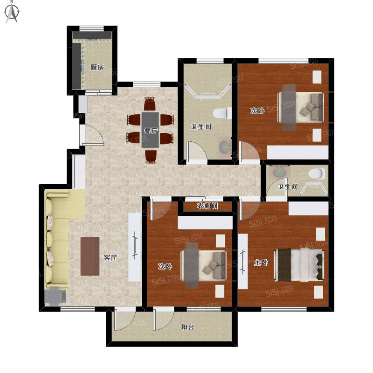 红苹果精装好房 三开间朝南户型 南北通透 楼层好 视野好