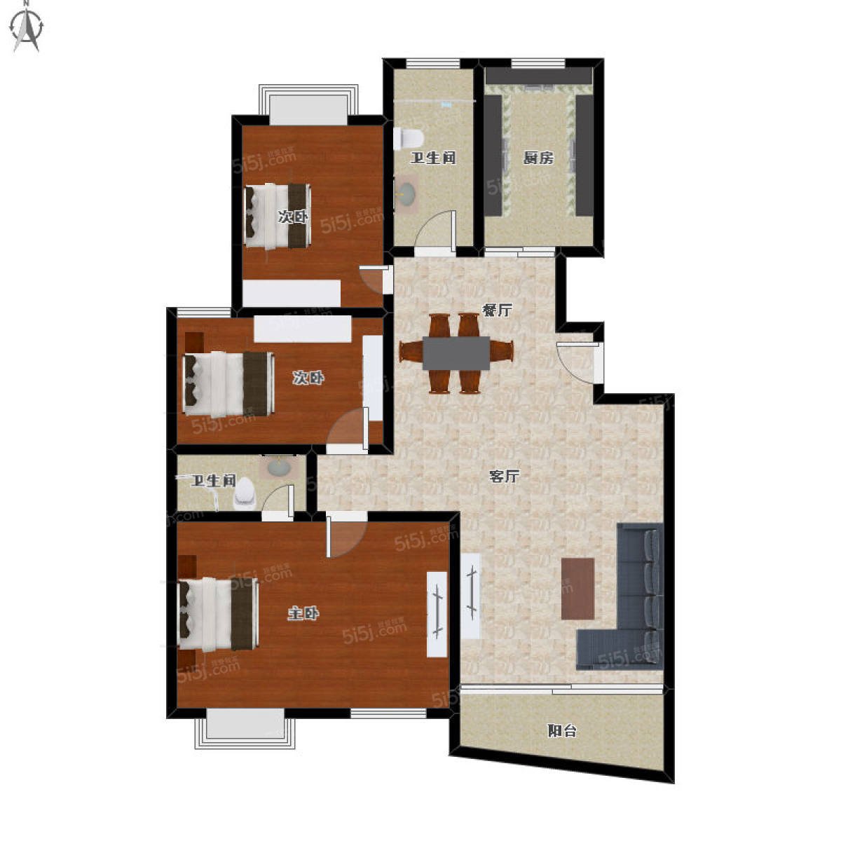 景城花园 南北通透 全明户型 楼层好 直接可以入住