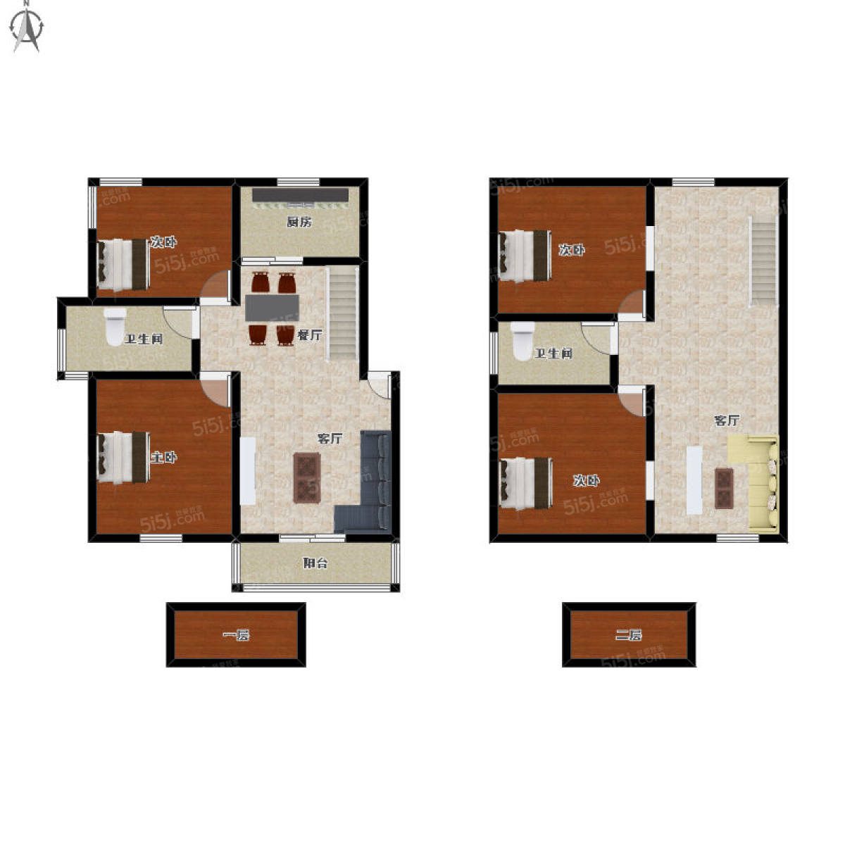 桂花城4室3厅户型图