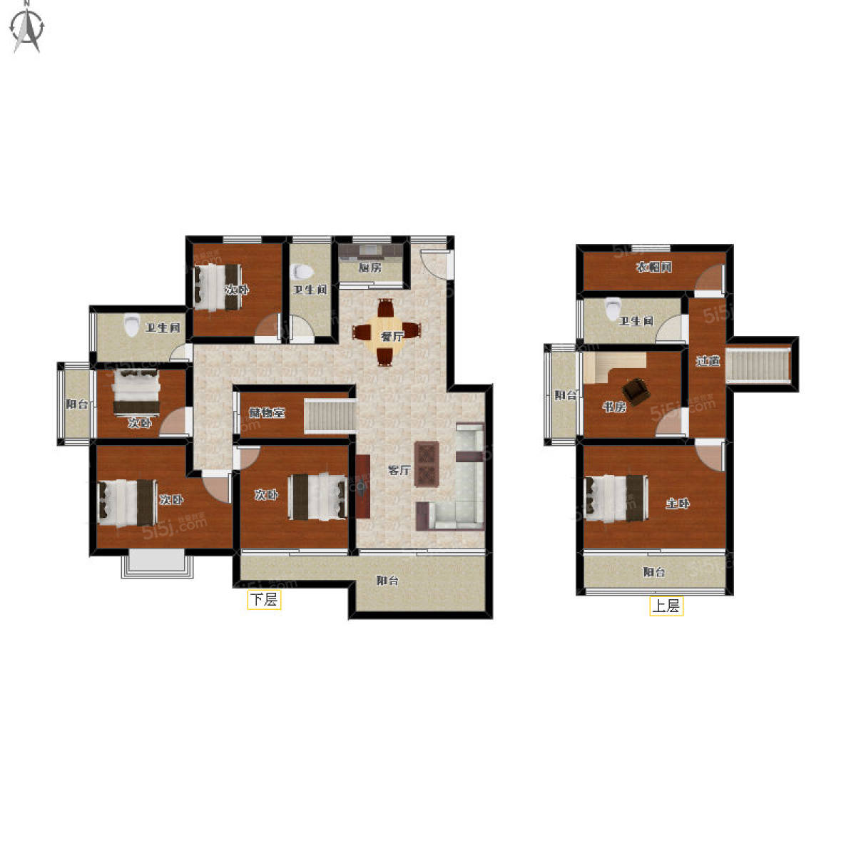 香墅6室2厅户型图