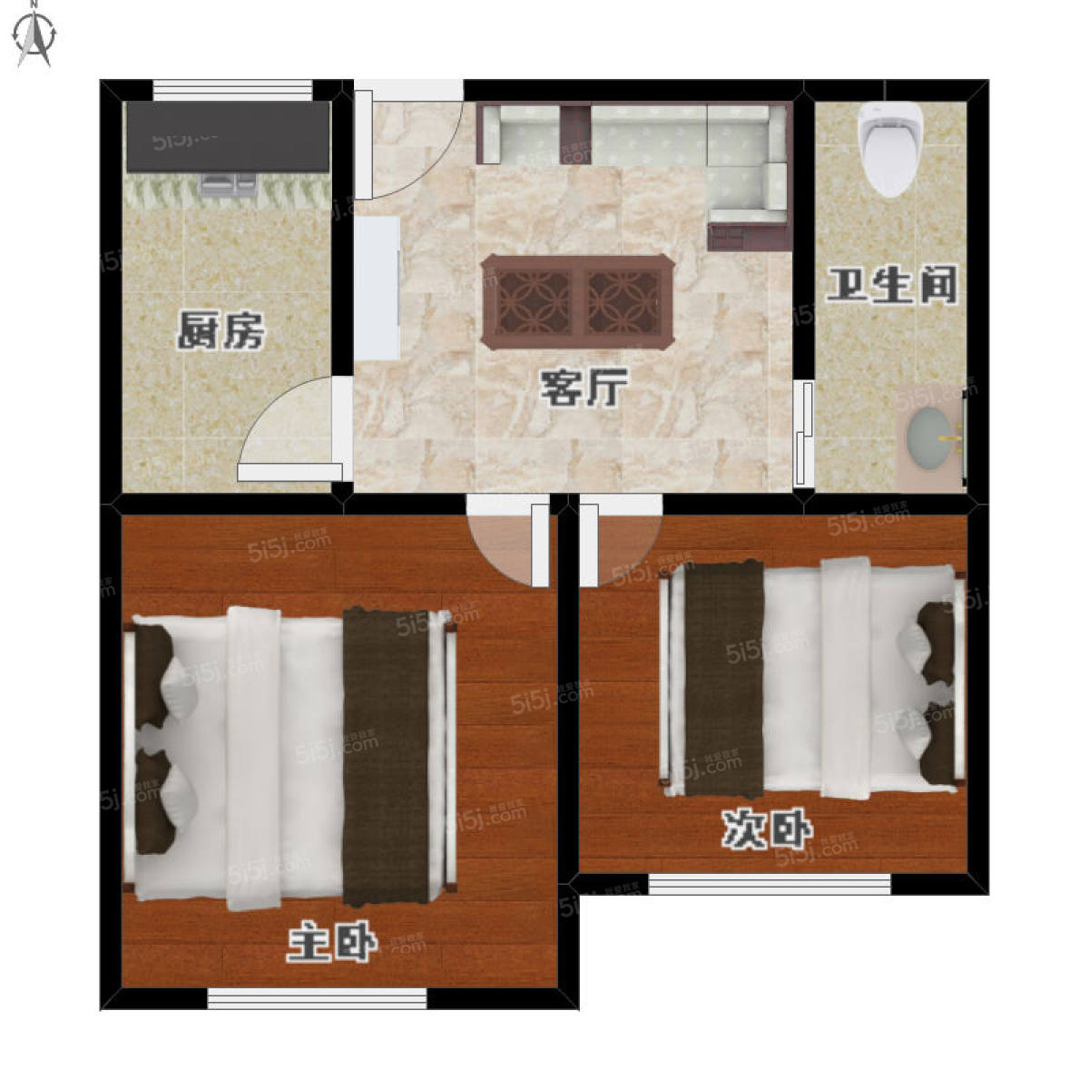 柳浪东苑 近西湖的小两房朝南