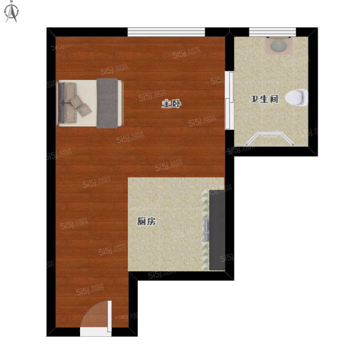 新城市广场1室户型图