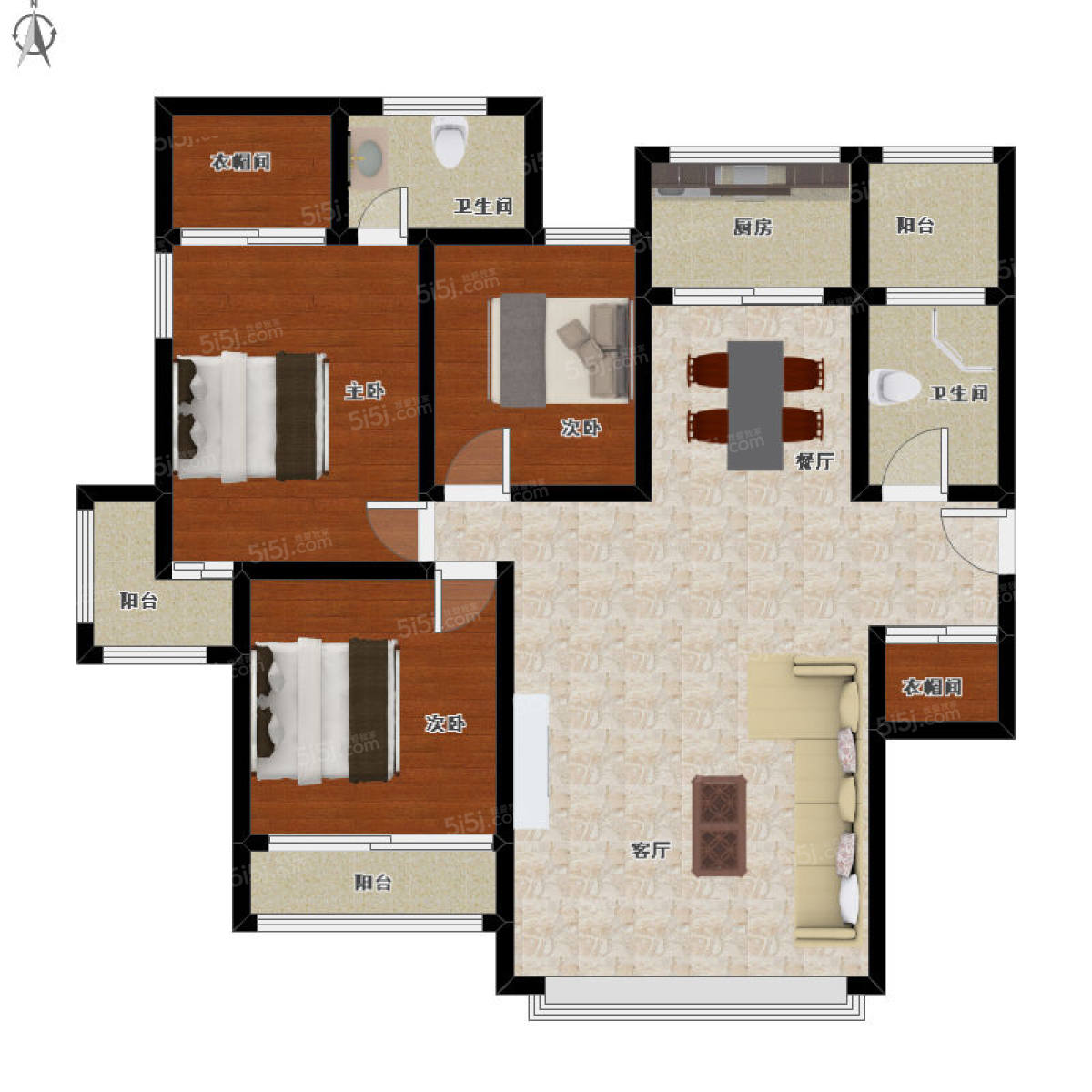 西城年华公寓 精装三房 西边套 楼层好视野开阔
