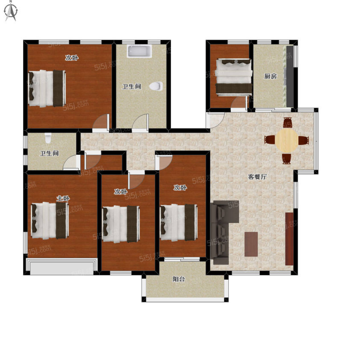 星星港湾金沙苑 5室2厅2卫5室2厅 · 176平米 · 南北成交日期:2020