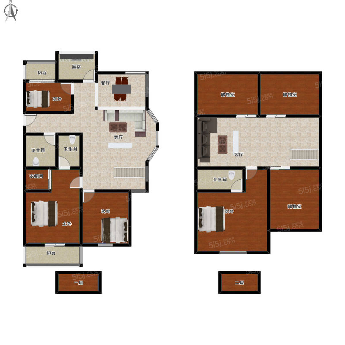 桂花城4室3厅户型图