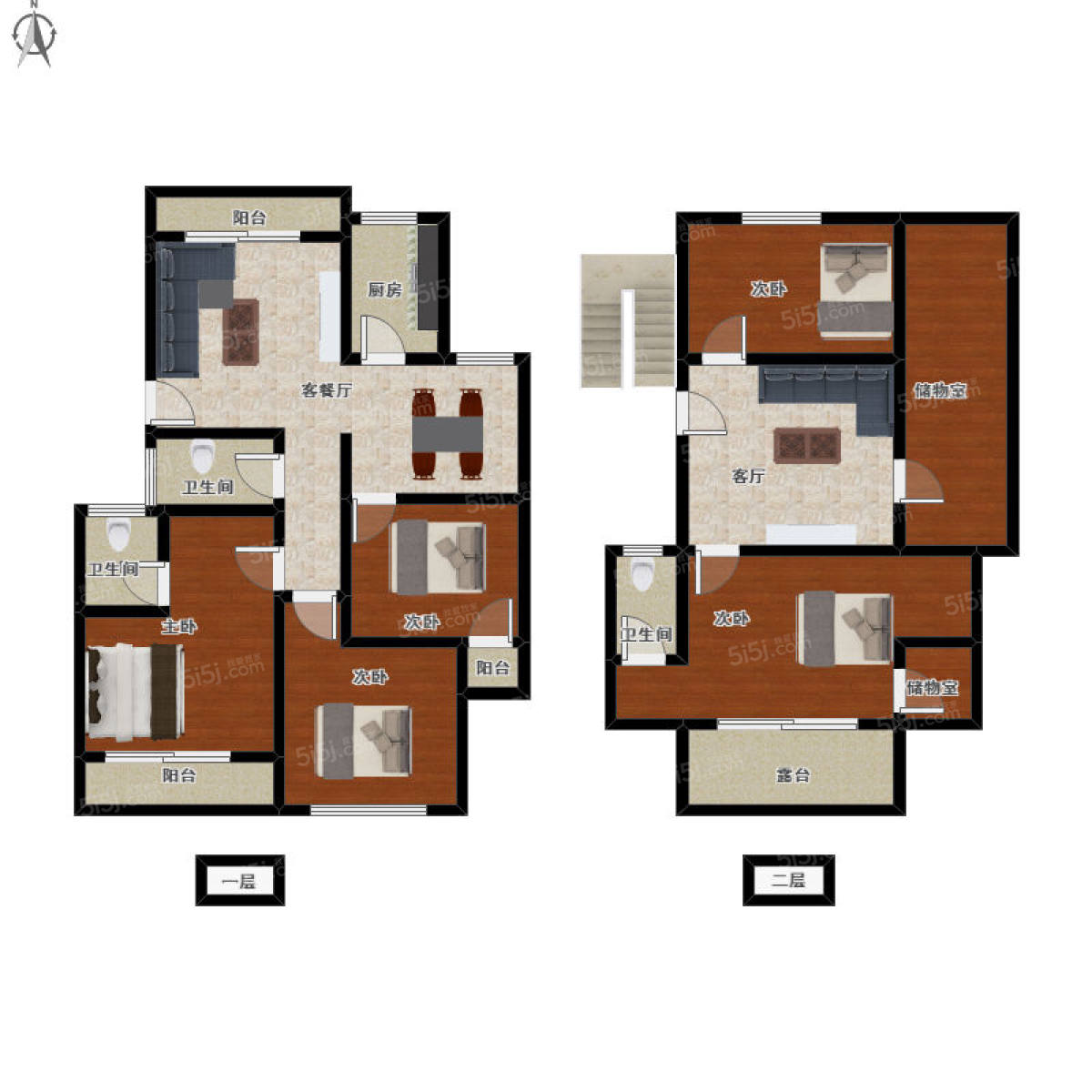 清和园5室3厅户型图