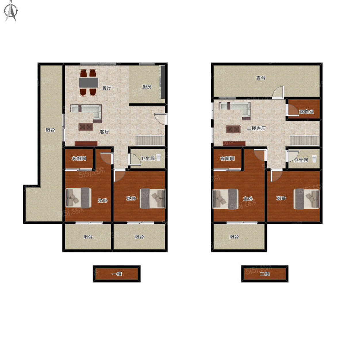 果岭花苑4室3厅户型图