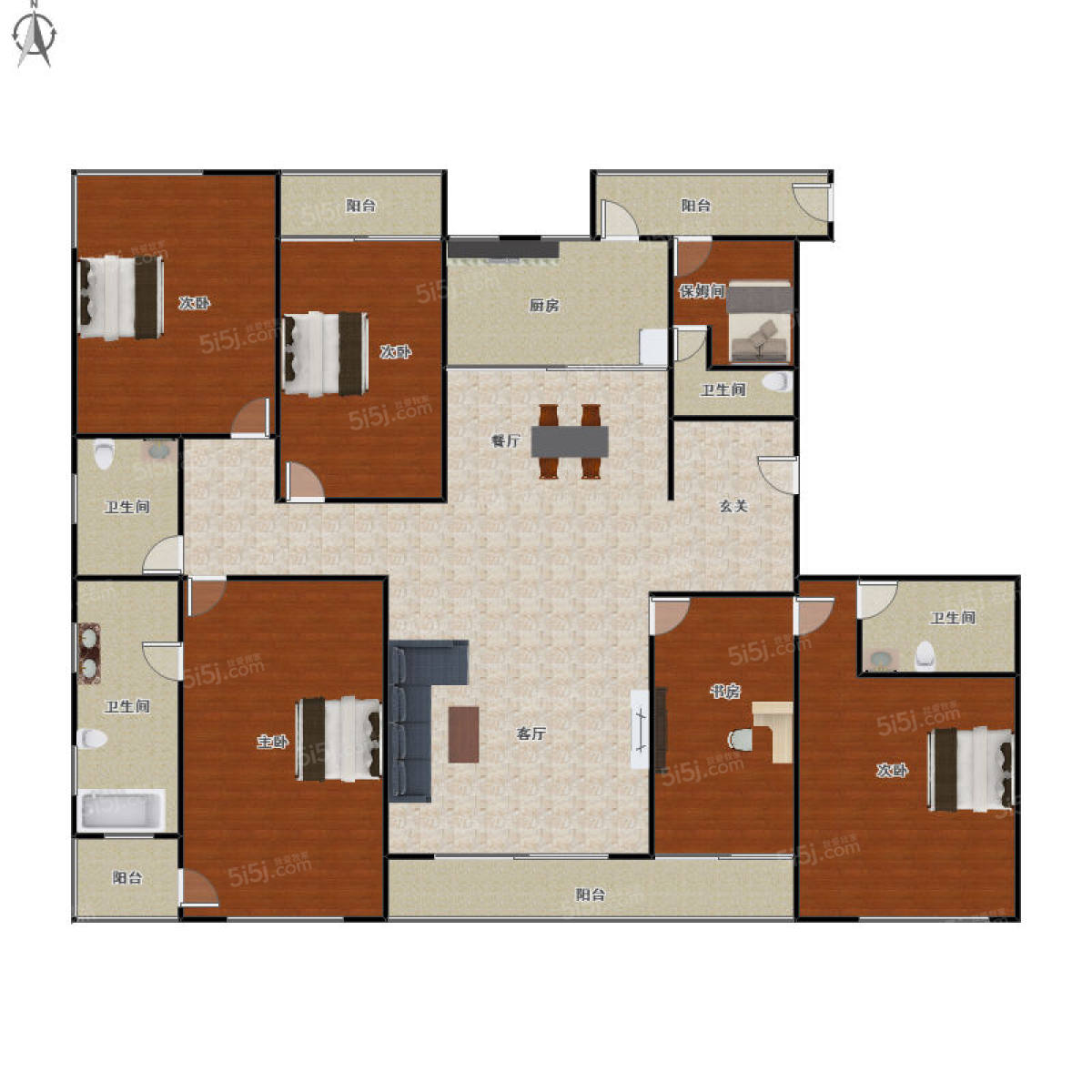 御品湾6室2厅户型图