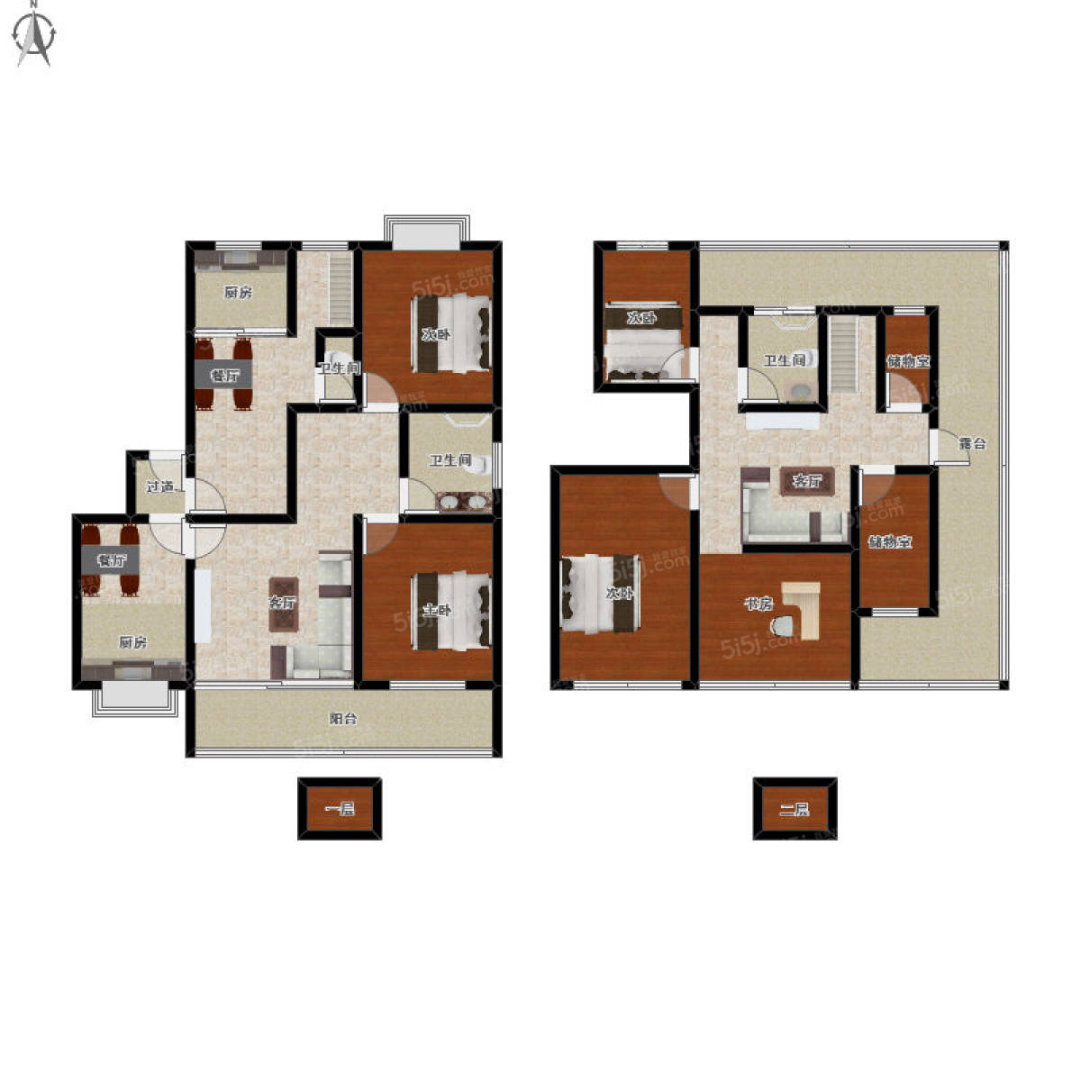 盛世嘉园5室4厅户型图