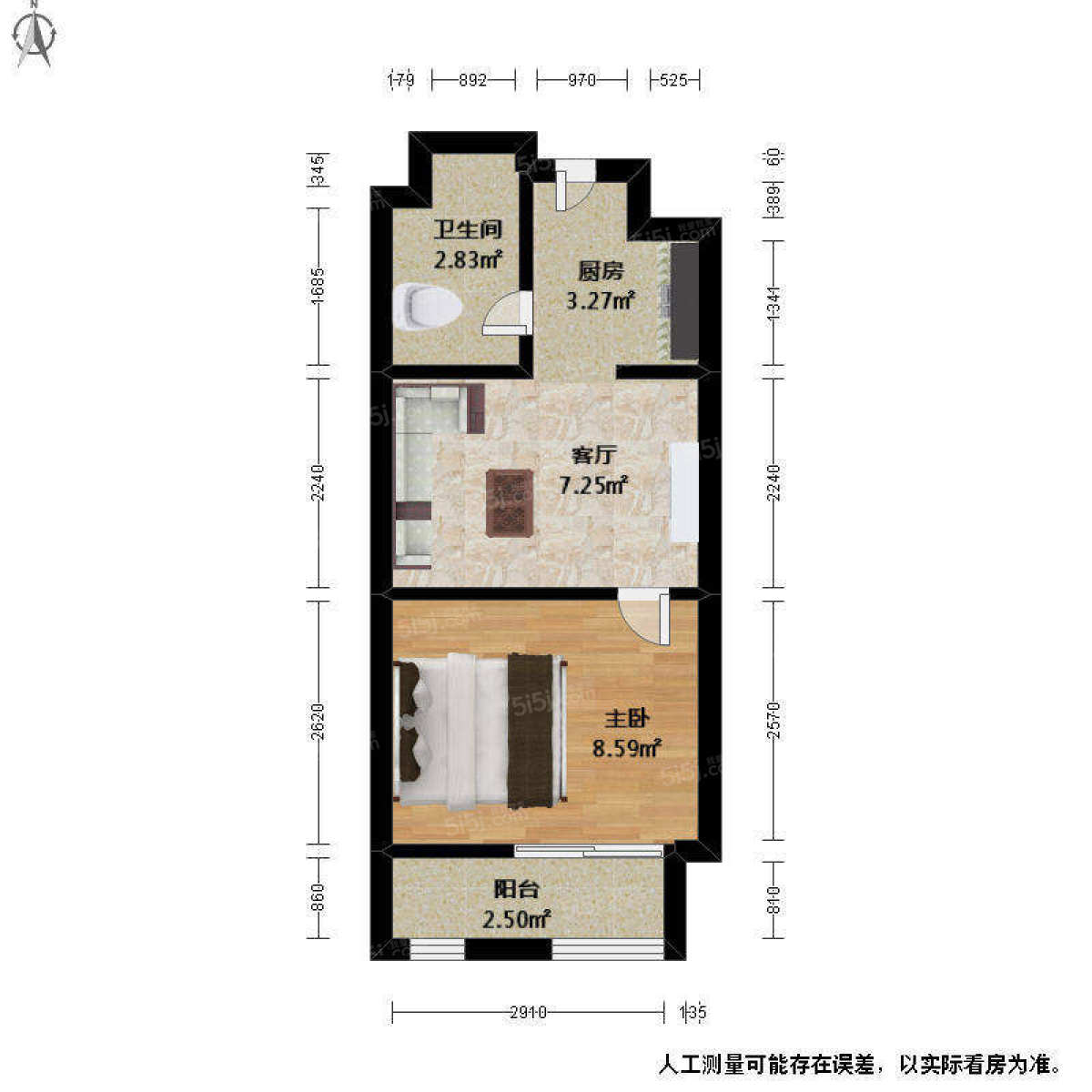 永和之星名座 精裝修 一室一廳一衛 全明戶型 交通方便