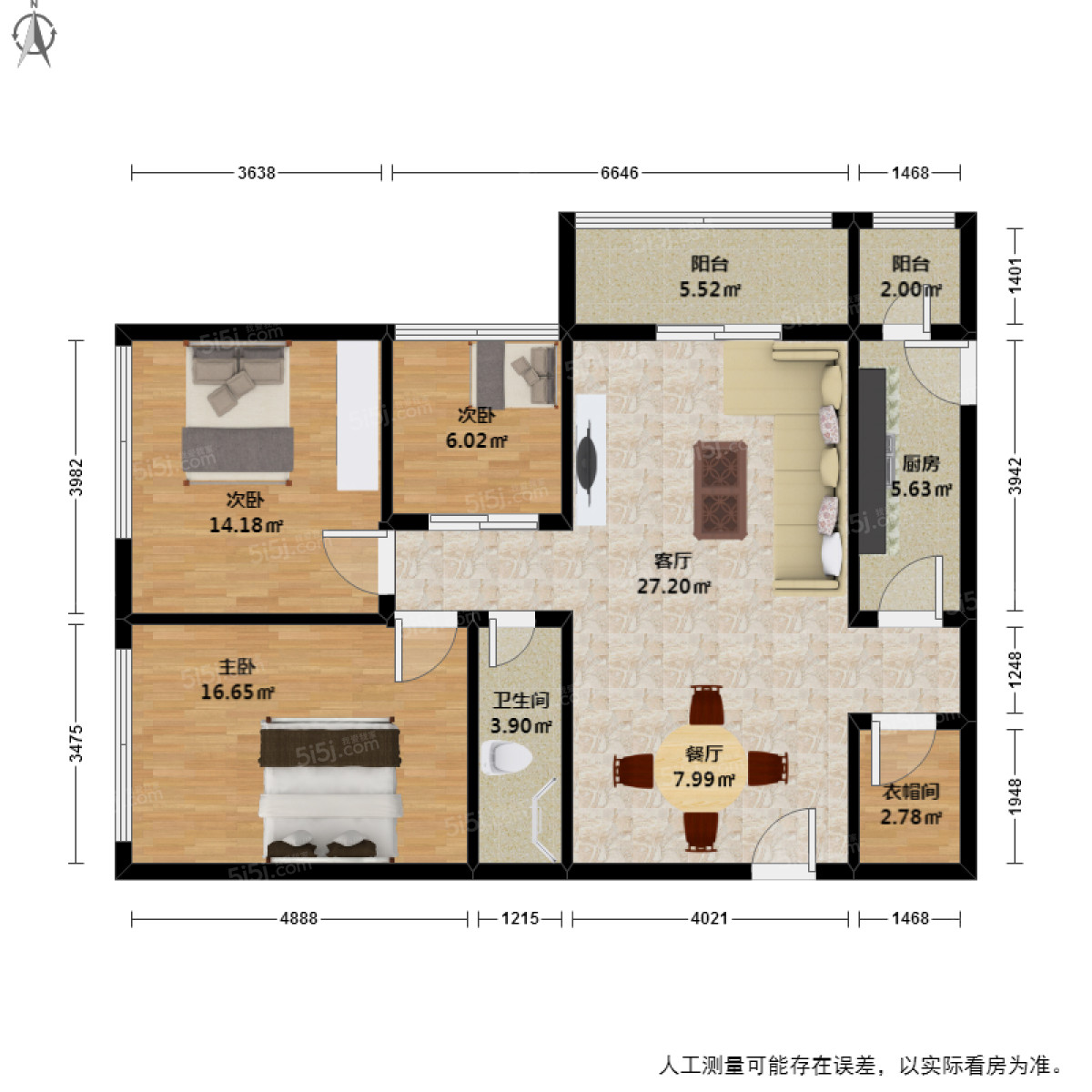 万象城3室2厅户型图