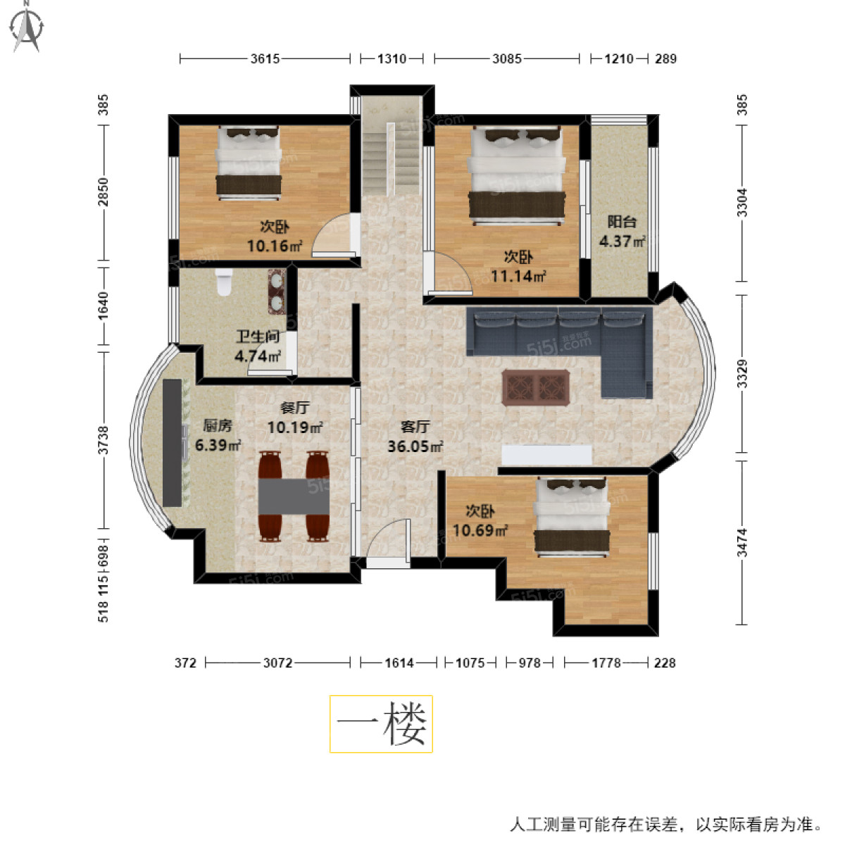 天阳棕榈湾5室2厅户型图