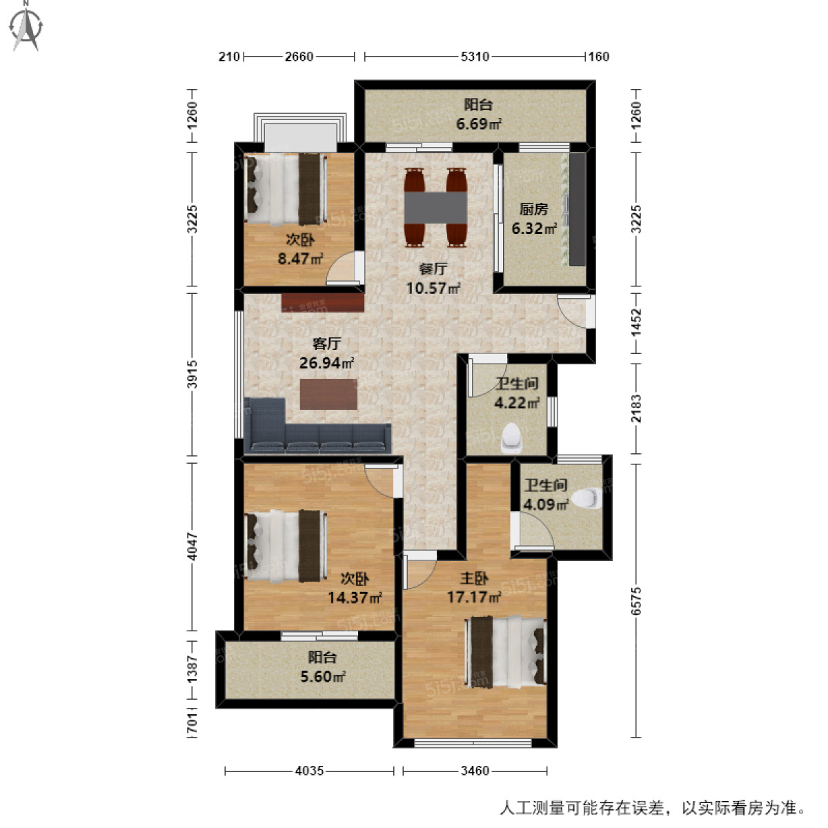 紫金府3室2厅户型图