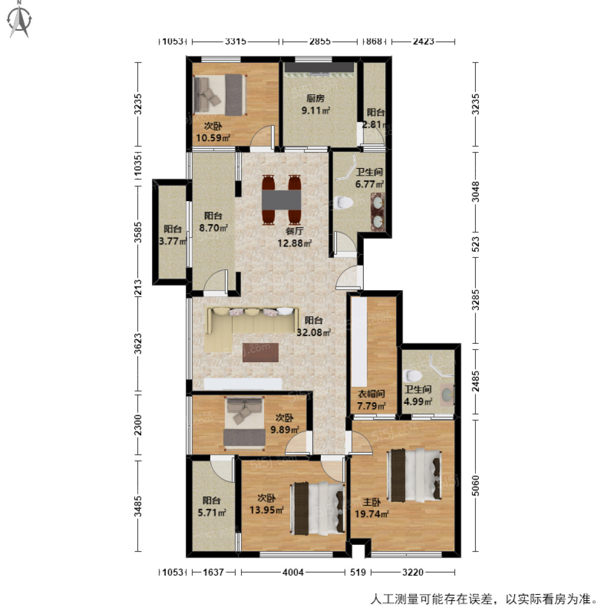 佳境天城4室2厅户型图