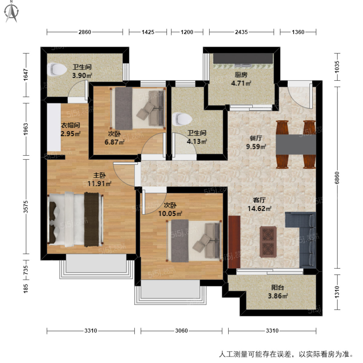 博印名邸 3室2厅2卫