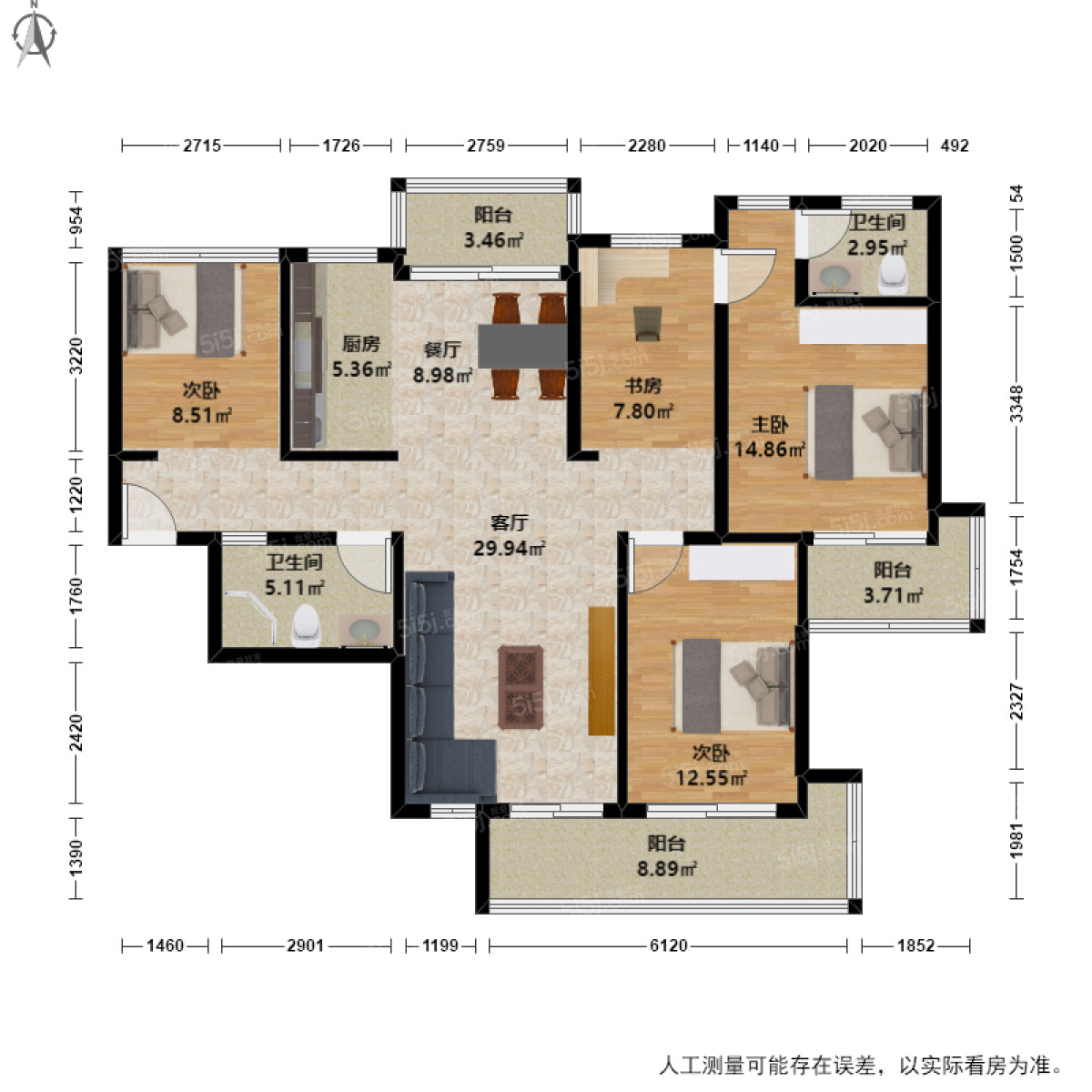 天都城温莎花园4室2厅户型图