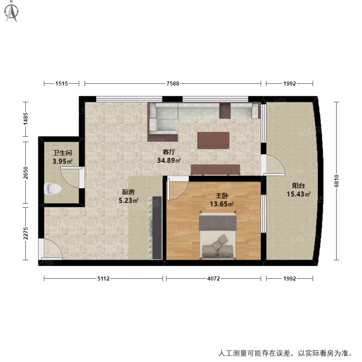 钱塘one 1室1厅1卫