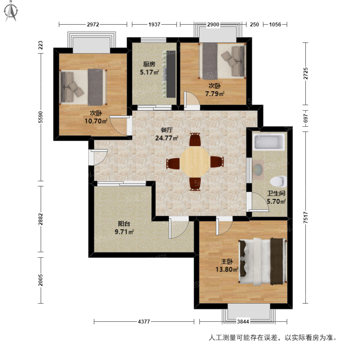 芳满庭3室1厅户型图