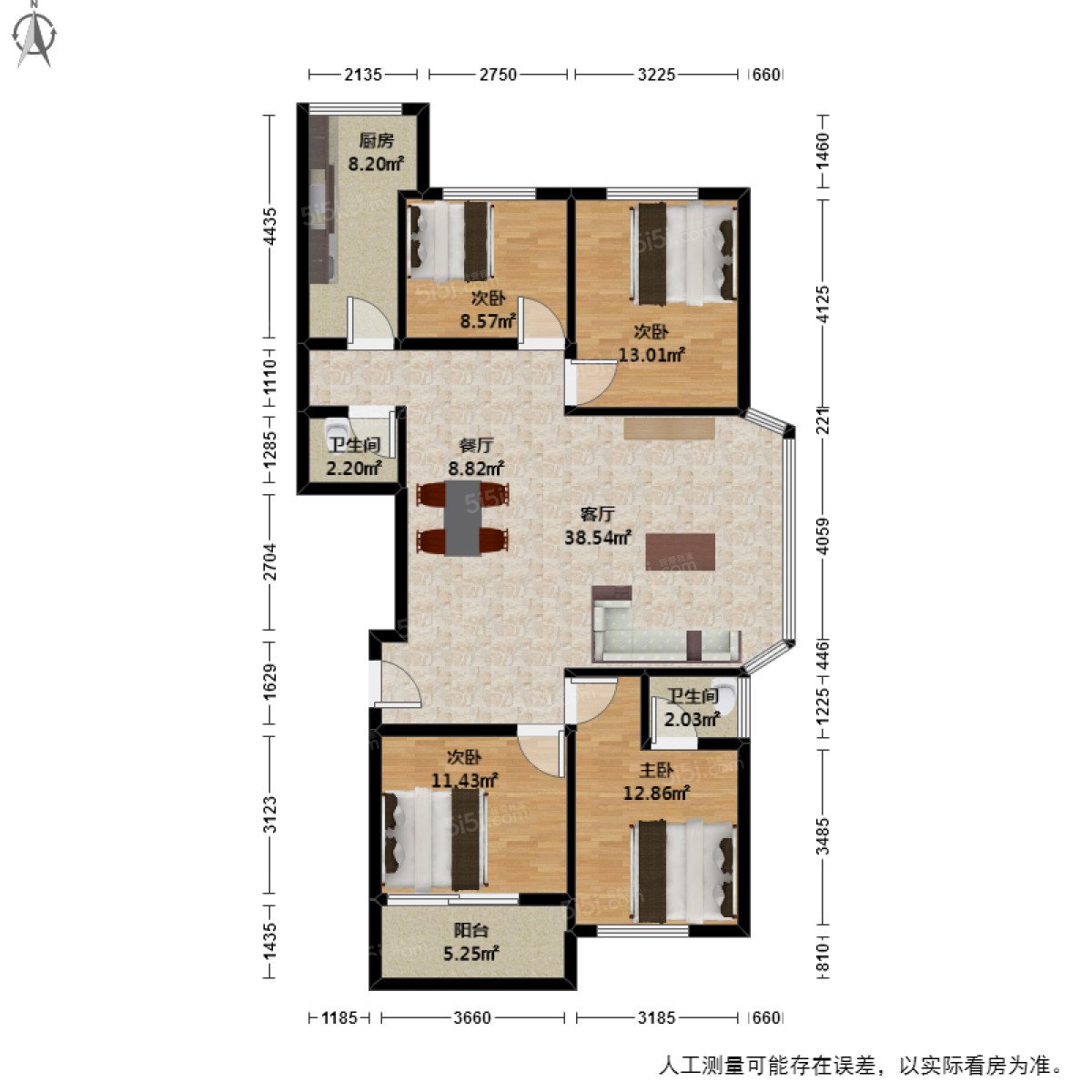 锦绣家园4室2厅户型图